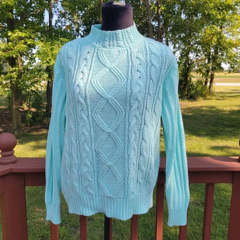 Hasting & Smith Women's Sweater Pullover Knitted Solid Color Basic Casual Chunky